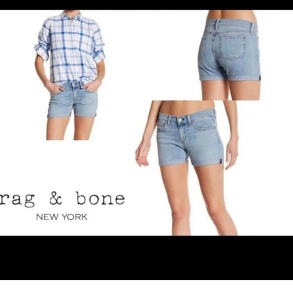 Rag & Bone / Jean Cuffed Boyfriend Shorts - Picture 1 of 6